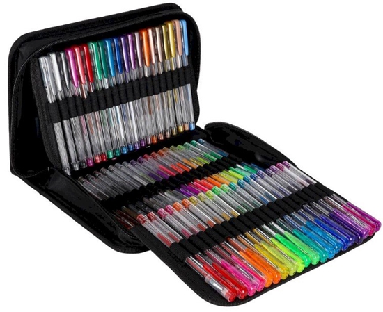Picture of RoGer Set Of 100 Color Gel Pens + 100 Refill Cartridges
