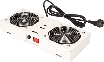 Attēls no Roline Fan unit with 2 fans, for 19" Wall Cabinet grey