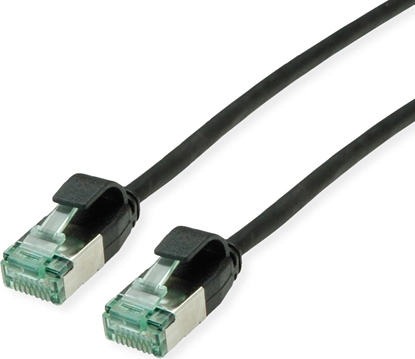 Picture of Roline Recycled Material ROLINE RM U/FTP DataCenter Patch Cord Cat.6A (Class EA), slim, black, 2 m