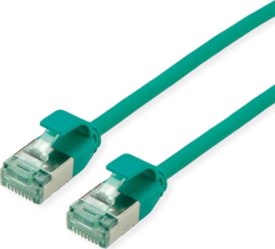 Picture of Roline Recycled Material ROLINE RM U/FTP DataCenter Patch Cord Cat.6A (Class EA), slim, green, 2 m
