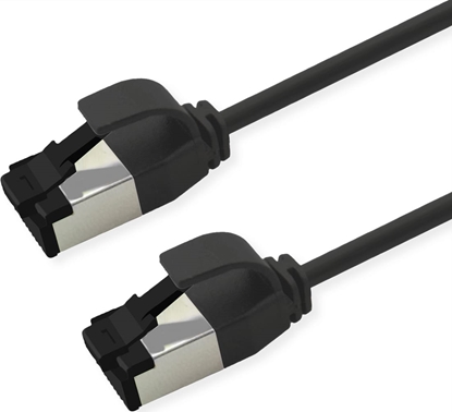 Изображение Roline S/FTP Patch Cord Cat. 8.1 (Class I), LSOH, Slim, PoE, black, 0.5 m