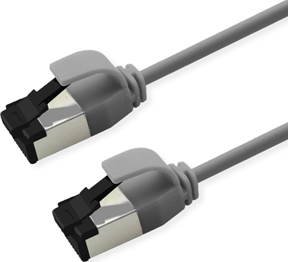 Изображение Roline S/FTP Patch Cord Cat. 8.1 (Class I), LSOH, Slim, PoE, grey, 0.5 m