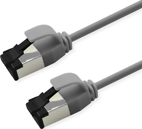 Изображение Roline S/FTP Patch Cord Cat. 8.1 (Class I), LSOH, Slim, PoE, grey, 0.5 m