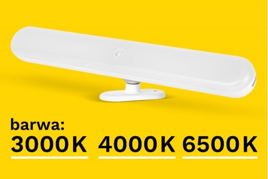 Picture of Rotējama LED lampa ar kustības sensoru, 92 LED, 90 lm, 3 krāsas, USB uzlāde, 800 mAh akumulators