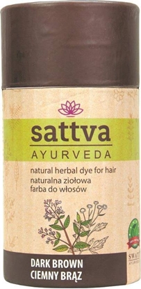 Изображение Sattva SATTVA_Ayurveda Natural Herbal Dye For Hair zioowa farba do wosów Dark Brown 150g