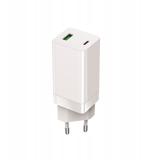 Picture of Setty adowarka sieciowa GAN PD+QC USB + USB-C 65W LSI-02 biaa JO