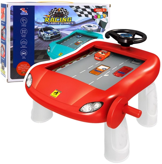 Изображение Symulator Jazdy Manualny Stolik Edukacyjny Czerwony