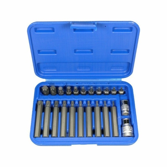 Picture of Skrūvgriežu uzgaļu komplekts Condor Werkzeug C1011/1; 3/8''+1/2''; Torx T10-55; 23 gab.