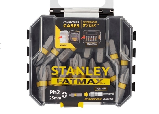 Изображение Skrūvgriežu uzgaļu komplekts Stanley STA88569-XJ; PH2; 20 gab.