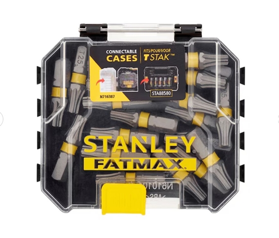 Изображение Skrūvgriežu uzgaļu komplekts Stanley STA88571-XJ; T25; 20 gab.
