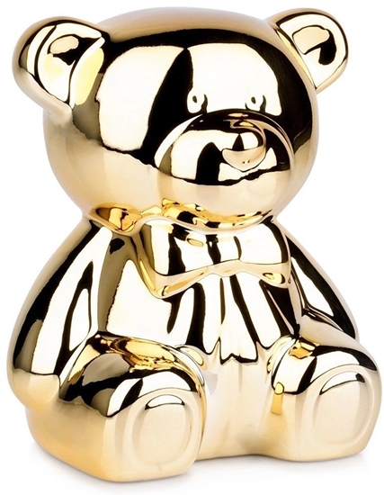 Picture of Skrzynkazdrewna Skarbonka ceramiczna zoty lustro 14,5x12,5x17 cm