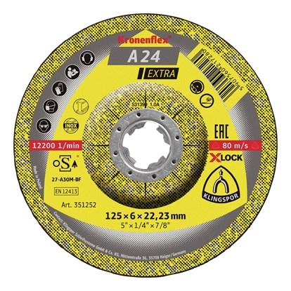 Picture of Slīpēšanas disks Klingspor A 24 Extra; 125x6 mm; 10 gab.