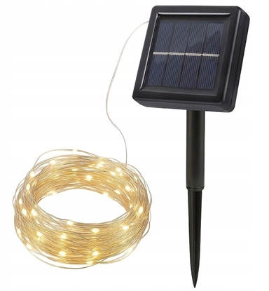 Attēls no Solight LED acuch solarny 200LED 22m ciepa biaa