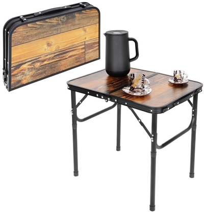 Изображение STOLIK TURYSTYCZNY SKADANY KEMPINGOWY 60X45X25-56CM DREWNO