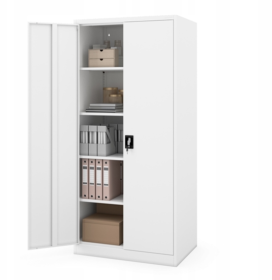 Picture of Szafa na dokumenty zamykana biaa JAN H D600 900 x 1950 x 600 mm