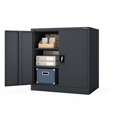 Picture of Szafka metalowa zamykana biurowa, warsztatowa antracytowa BEATA D600 900 x 930 x 600 mm