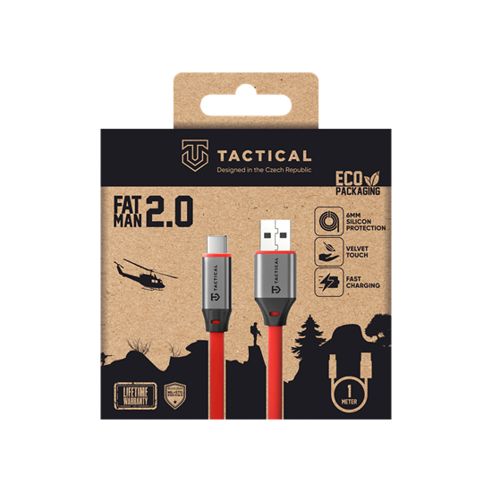 Изображение Tactical Fat Man 2.0 USB-A/USB-C Cable 1m / red