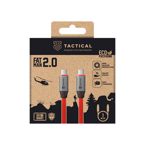 Изображение Tactical Fat Man 2.0 USB-C/USB-C Cable 1m / red