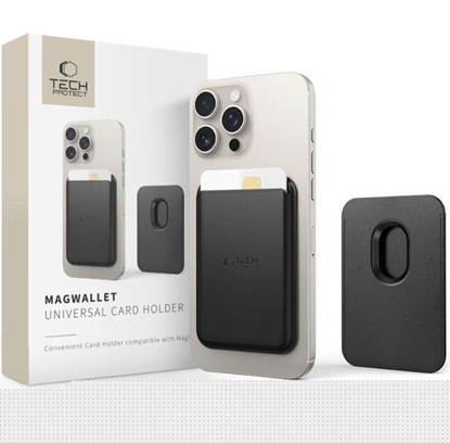 Изображение Tech-Protect TECH-PROTECT MAGWALLET MAGSAFE UNIVERSAL MAGNETIC CARD HOLDER BLACK
