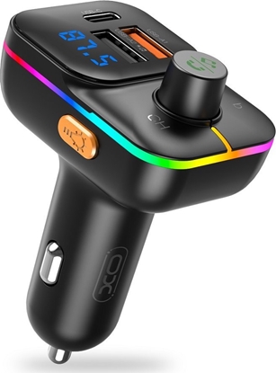 Изображение Transmiter FM XO transmiter FM BCC09 Bluetooth MP3 adowarka samochodowa 25W czarna