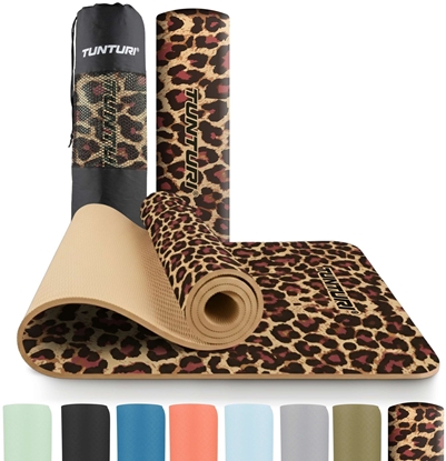 Attēls no Tunturi mata do jogi 8 mm w wzór lamparta