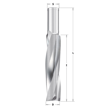 Изображение UPCUT SPIRAL BIT W/CHPBRK FOR GLUE-LAMINATED BEAMS S=30 D=30X170X235 RH