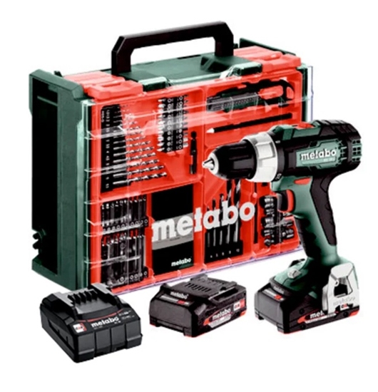 Picture of Urbjmašīna-skrūvgriezis Metabo BS 18 L Set; 18 V; 2x2,0 Ah akum.