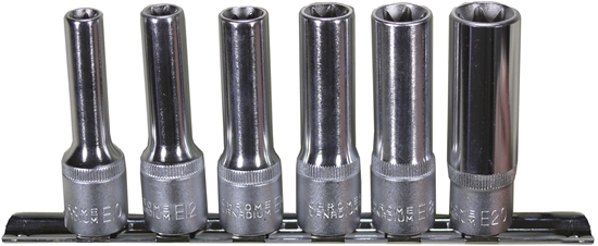 Изображение Uzgriežņa galviņu komplekts Condor Werkzeug C2106; 1/2''; E10-E20; 6 gab.