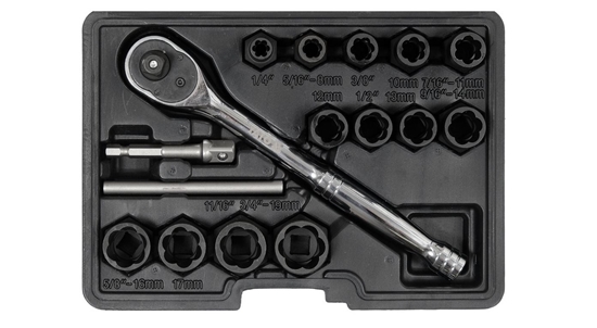 Picture of Uzgriežņa galviņu komplekts Yato YT-05897; 16 gab.