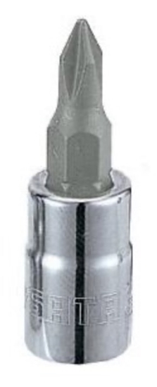 Picture of Uzgriežņu galviņa ar uzgali Sata S21302; 1/4''; PH2