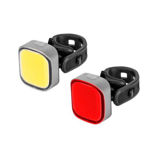Picture of Velosipēda LED lukturu komplekts ar akumulatoriem | USB-C uzlāde | IPX4 | 70/19 lm