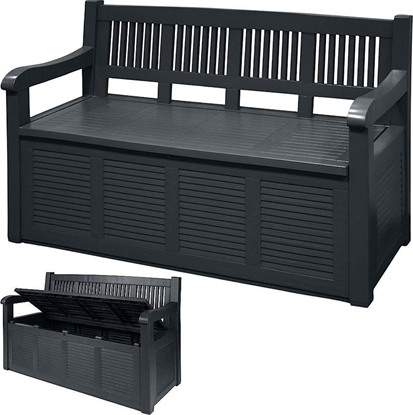 Picture of Vilde awka Ogrodowa, grafitowa, ze schowkiem, skrzyni, 280L, 130x60x85 cm