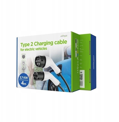 Attēls no Wallbox Elektroauto kabel do adowania Energenie Charging cable Type 2 - Type 2 3.7kW 4m 8716309135832 EV-T2MF-3.7KW-4M (8716309135832)