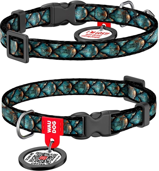 Picture of WAU DOG OBROA DLA KOTA Z ADRESÓWK I     DZWONKIEM XS 10mm/20-30cm USKI