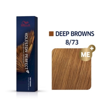 Attēls no Wella Professionals Koleston Perfect ME+ Hair Color 8/73 Light Blonde Brown Gold 60ml
