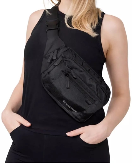 Picture of Wozinsky Szaszetka biodrowa WSB-W1 na rami unisex regulowany pasek - czarna