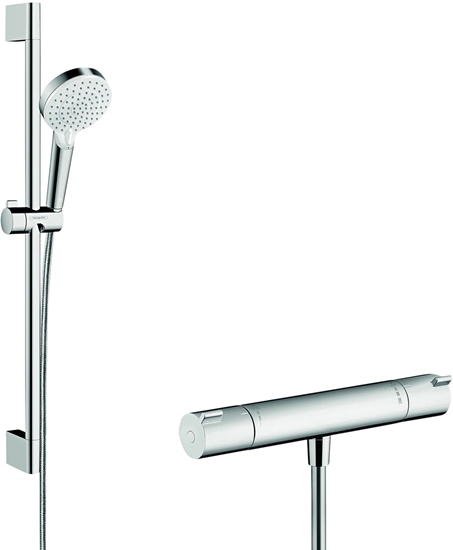 Picture of Zestaw prysznicowy Hansgrohe HG Ecostat 1001CL zestaw termostatów - w tym Crometta Vario jet 65cm, bez rozety/ruby