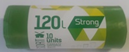 Изображение Atkritumu maisi SORTEX, 120L, 70x100 cm, 35 mk, zaļi, 10 gab.