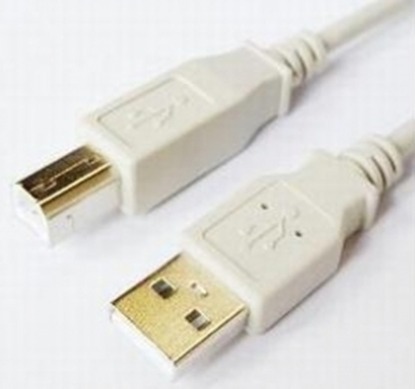 Picture of Kabelis Brackton USB Male - USB Male B 1.8m White