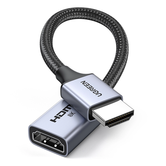 Picture of Ugreen Ugreen HD165 HDMI (Male) / HDMI (Female) 8K Cable 0.15m - Gray