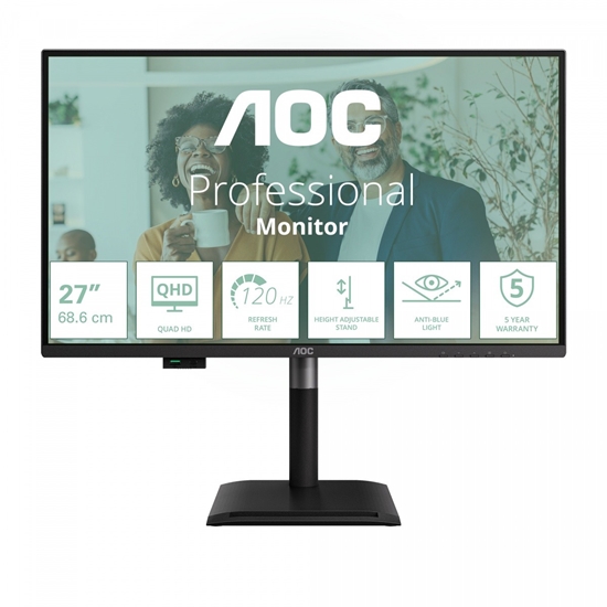 Picture of Monitor Q27P4CV 27 cali IPS 120 Hz HDMI DP RJ45 USB-C Pivot Głośniki 