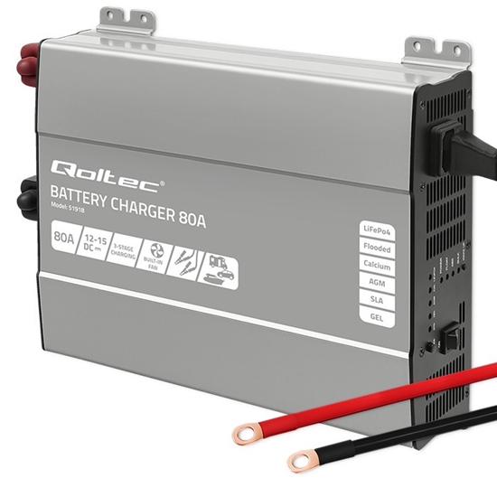 Изображение Inteligentna ładowarka do akumulatorów LiFePO4 AGM GEL SLA | 80A | 12V 