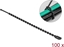 Изображение Delock Beaded Cable Tie reusable L 100 x W 2.4 mm black 100 pieces