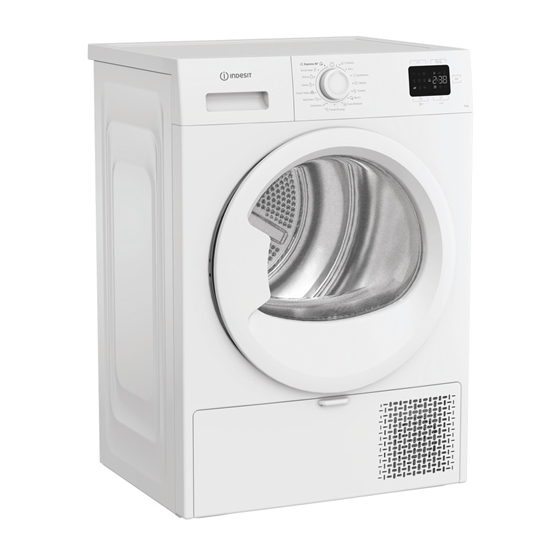 Изображение INDESIT Dryer Machine | C YSD 83D WW EE | Energy efficiency class D | Front loading | 8 kg | Heat pump | LED | Depth 54.5 cm | White