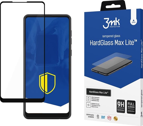 Изображение 3MK Samsung Galaxy A21 Black - 3mk HardGlass Max Lite