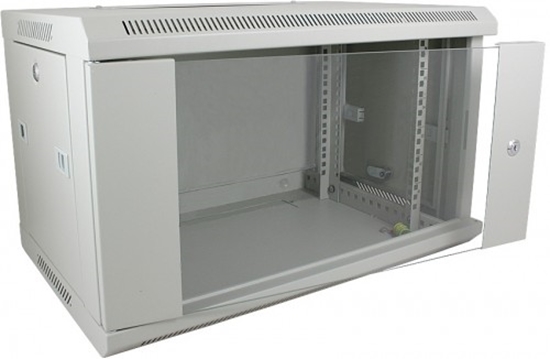 Изображение 6U 19'' Sienas komutācijas skapis/ 600 x 600 x 368mm/ Pelēks/ Nesalikts