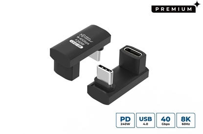 Picture of Adapter USB MicroConnect USB-C - USB-C Czarny  (Premium USB4 3x2 USB-C)
