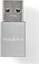 Attēls no Adapter USB Nedis CCTB60925AL USB-A - USB-C Srebrny  (CCTB60925AL)