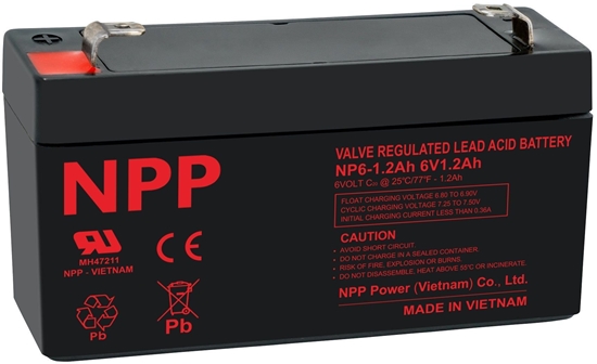 Picture of Akumulators 6V 1.2Ah T1(F1) Pb AGM NPP