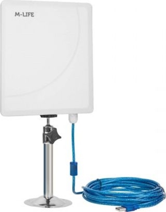 Attēls no Antena M-Life Aktywna antena WiFi USB 5GHz ZEWNTRZNA PANELOWA |